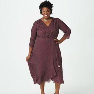 EUC ✨StyleList Micaela Printed Faux Wrap Dress -size 8 A388838